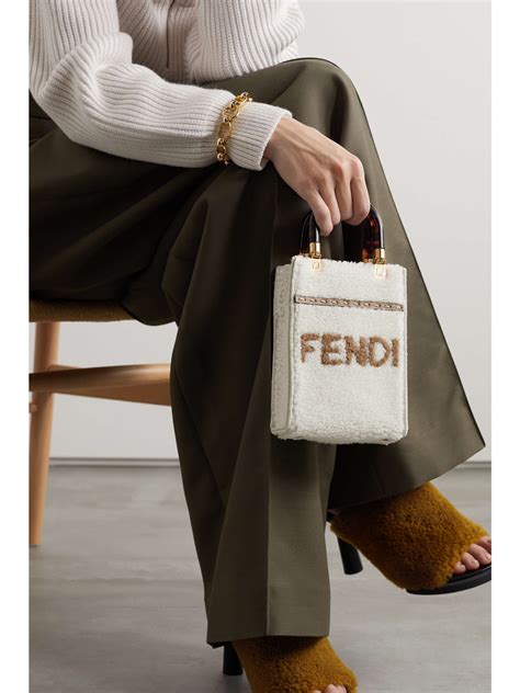 fendi sunshine mini leather tote|fendi sunshine shopper tote.